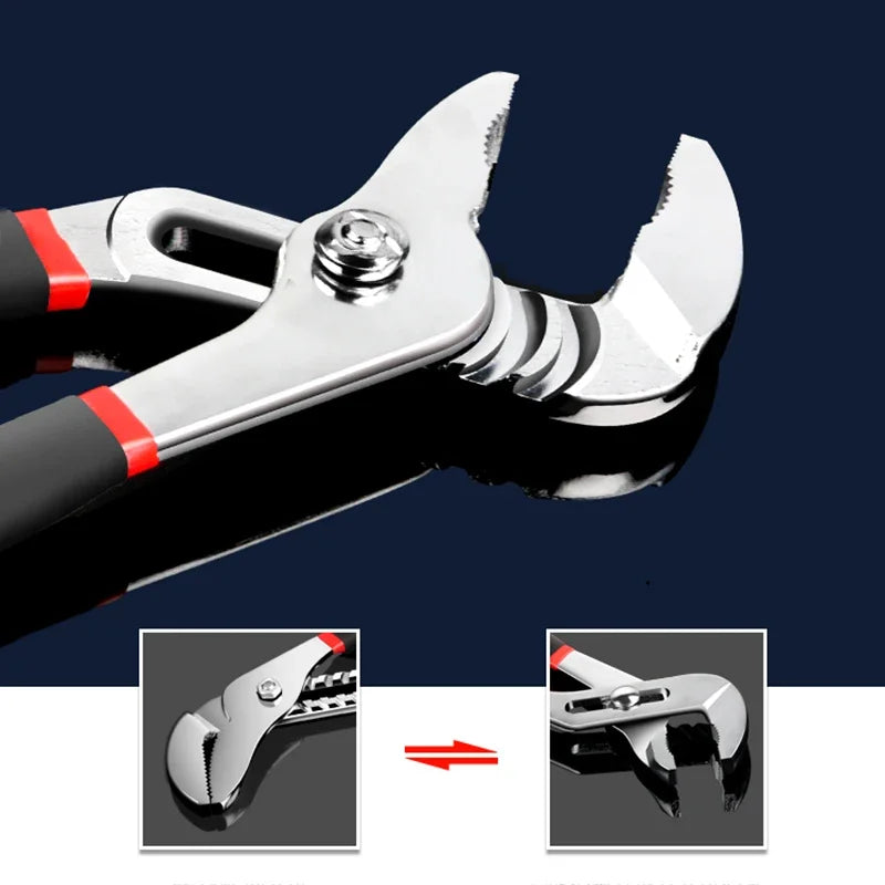 Adjustable Water Pump Pliers Pipe Wrench 6/8/10/12 inch Multifunctional Quick Release Plier Joint Plumbing Jaw Groove Hand Tool