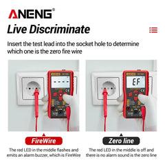 Digital Multimeter Mini Mmultimetro 6000 Count ANENG M118A AC Voltage Auto Capacitance Resistance Diode Meter NCV Tester Tool