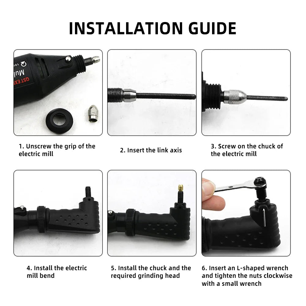 Right Angle Converter Attachment for Dremel Tool Accessories Rotary Tools Fit Original 4000 3000 8200 275 Electric Grinder Kit