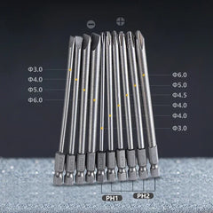 Screwdriver Set Strong Magnetic Batch Head Steel Slotted Cross Screw Driver Bits Car Repair Utility Electric Tool Accessories