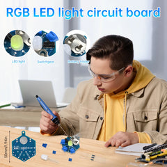 Soldering Kit Electronic DIY Production Kit Hands-On Training Introductory Soldering Practice LED Module
