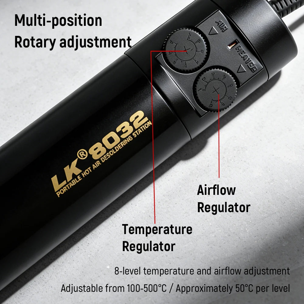 Soldering Station 8032 Portable Heat Hot Air Gun 220V 540W BGA Rework Solder Station Hot Air Blower Soldering Hairdryer