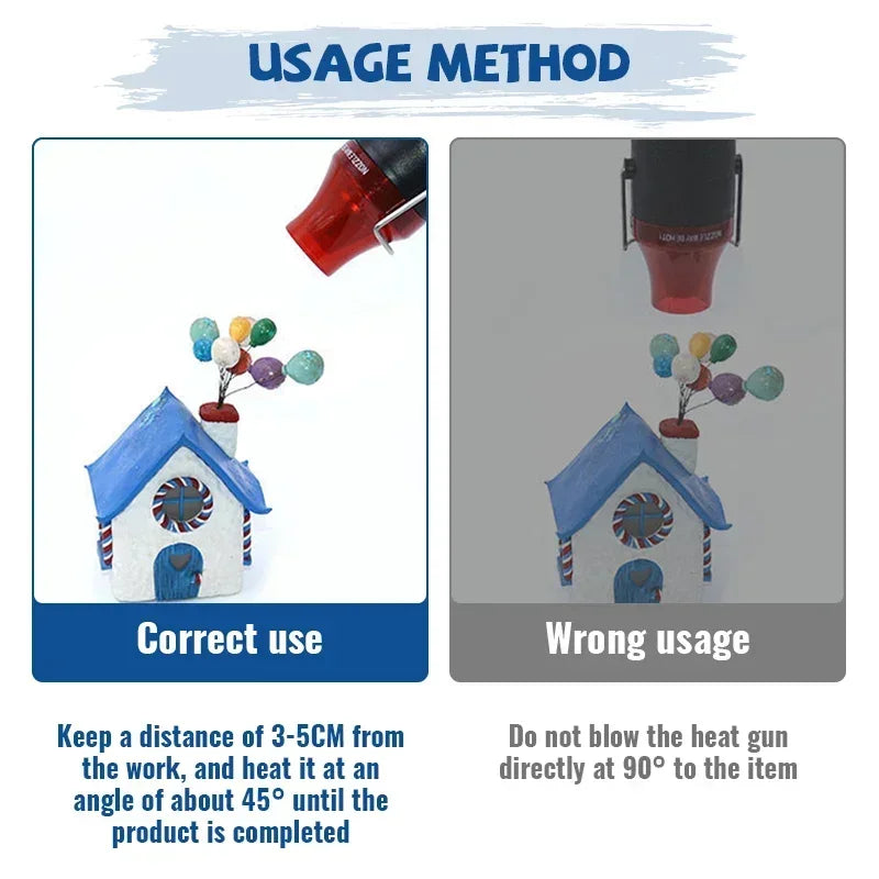Hot Air Gun 300W 220V Ligthweight Handhold Electric Heat Air Shrink DIY Embossing Drying Paint Plastic Welding Tools