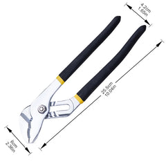 10-Inch Water Pump Pliers with Multi-Position Adjustment - High Carbon Steel, Serrated Jaws for Secure Grip on Pipes & Nuts