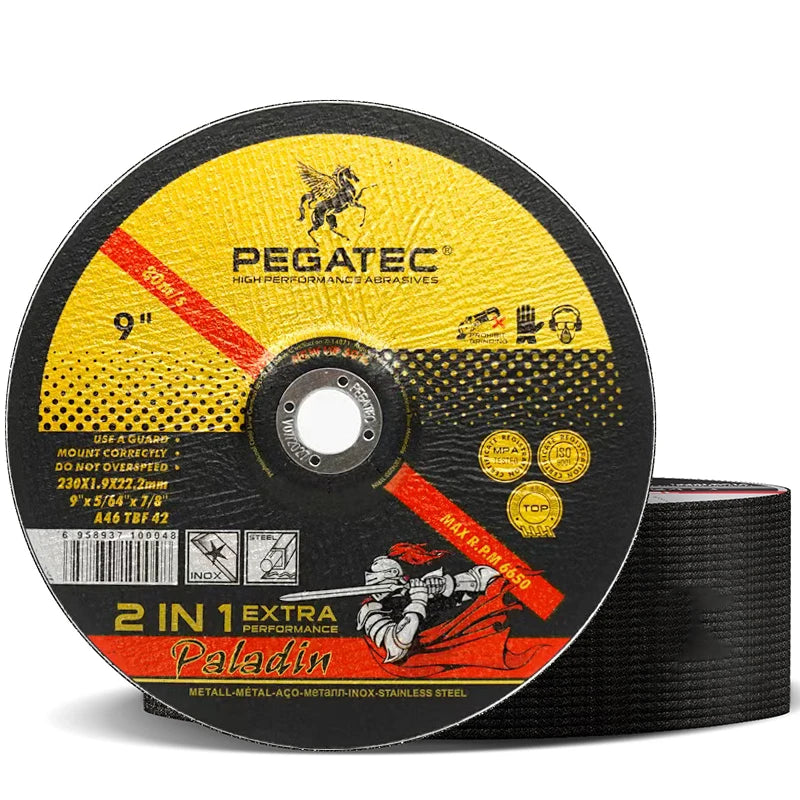 9 inch angle grinder cutting disc, 9 inch in diameter, thickness 5/64 inch, with a pull-type cutting disc with an inner of 7/8 i