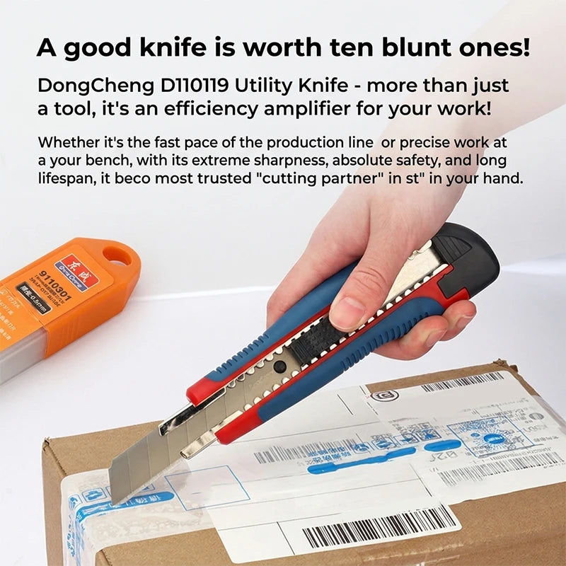 Utility Knife Plastic Rubber Grip 60° CK75 Silver Blade + White Blades 0.5mm Thick Sharp Cutter Box Cutting Tool DIY Home