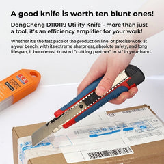 Utility Knife Plastic Rubber Grip 60° CK75 Silver Blade + White Blades 0.5mm Thick Sharp Cutter Box Cutting Tool DIY Home