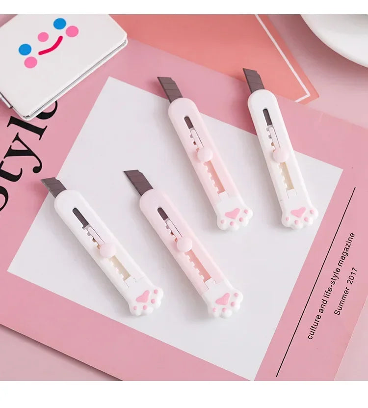 Utility Knife Box Cutter Mini Cute Knife Portable Express Package Removal Knife Student Office Tools Paper Cutting Paper Cutter