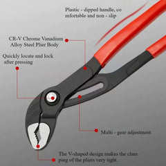 7 10 12 Inch Quick Adjust V Jaw Tongue Groove Pliers Universal Plumbing Pliers Water Pump Pliers for Plumbing Work