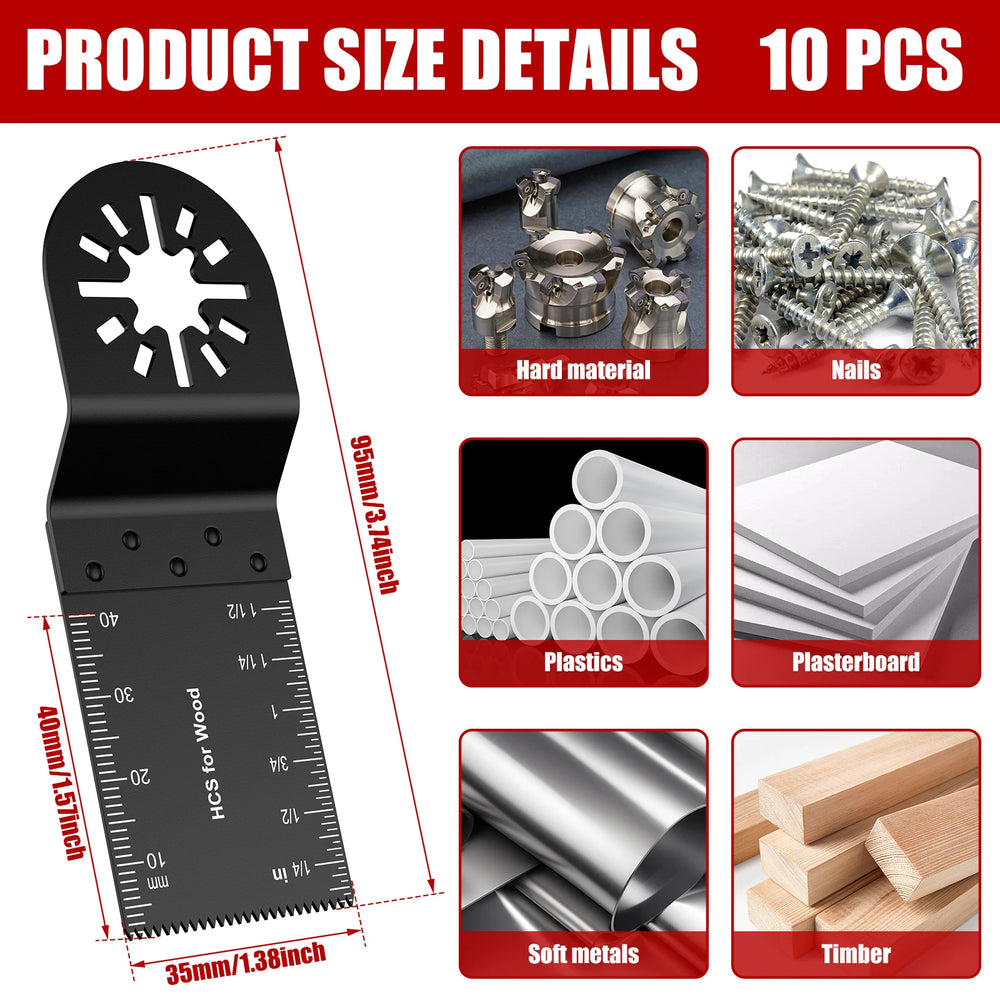 10/5pcs Multitool Blades Mix Oscillating Saw Blades Accessories Professional Wood/Metal Universal Quick Release Multitool Blades