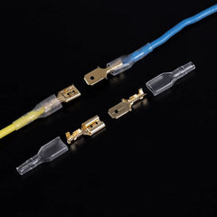 Wire Crimp Terminals Set 2.8/4.8/6.3mm Copper Male Female Wire Spade Connectors with Insulated Sleeve Electrical Conector Box