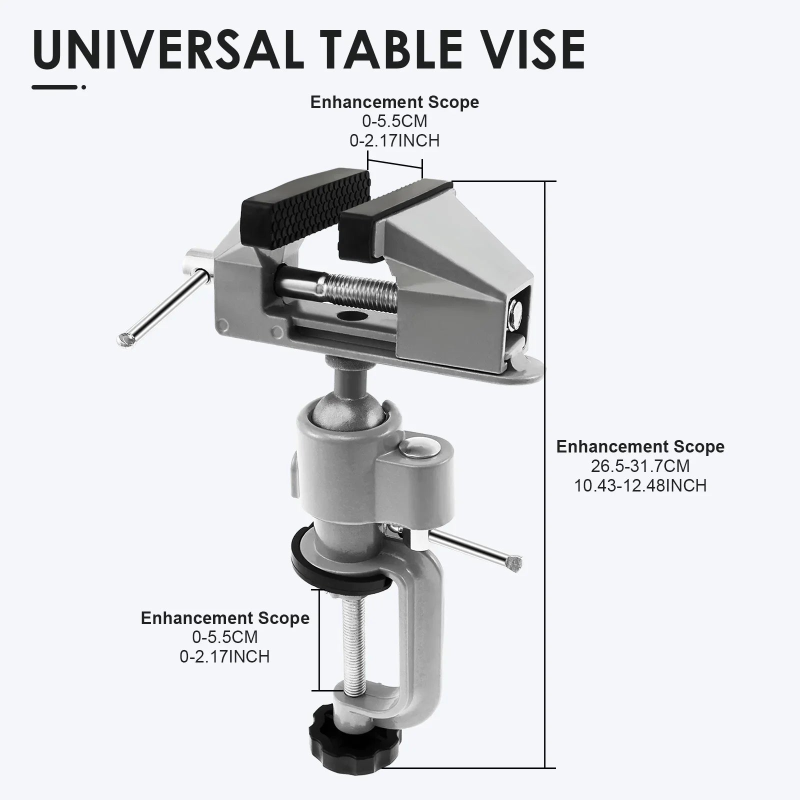 Tabletop Clamp Vice 360° Rotatable Table Vise Aluminium Alloy Work Bench Vise Portable Mini Bench Clamp Fixed Tool for Drilling