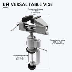 Tabletop Clamp Vice 360° Rotatable Table Vise Aluminium Alloy Work Bench Vise Portable Mini Bench Clamp Fixed Tool for Drilling