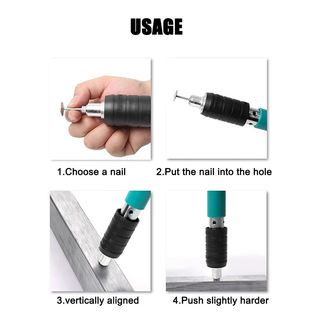 NailsShooting Machine Mini Nail Fixing Device 3-Speed Adjustable Manual Steel Nail Gun Wall Fastening Woodworking Riveting Tools