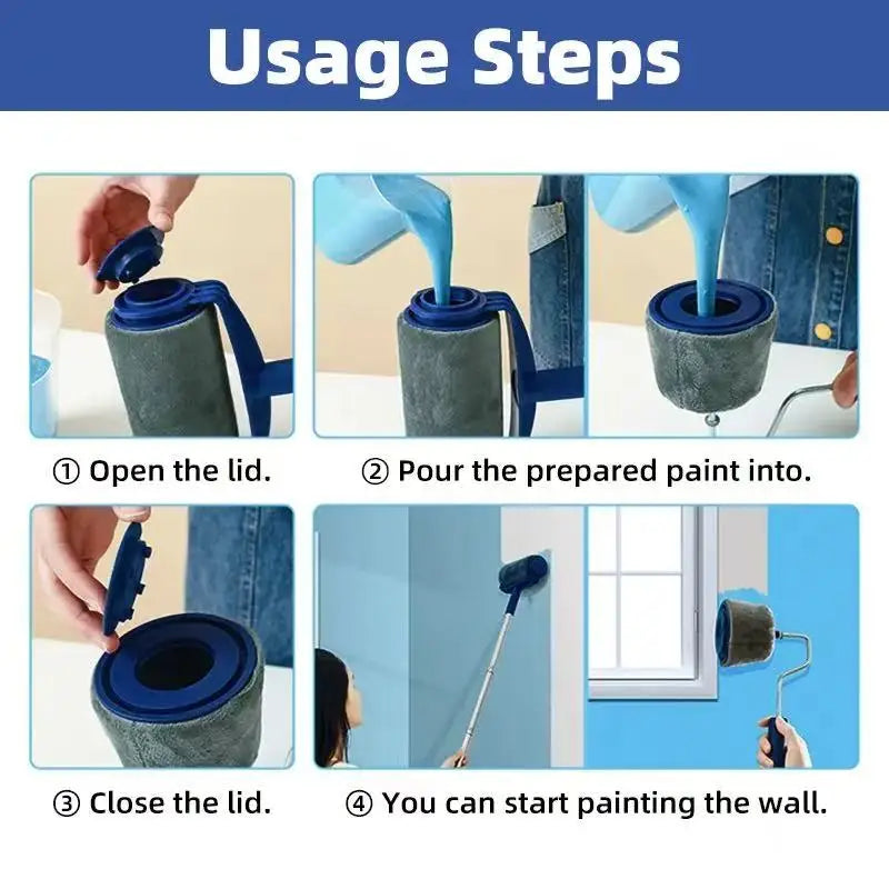 Wall Decorate Painting Roller Brush Set Paint Runner Pro Brush Kit Multifunctional House Paint Rollers Runner Pro Tools Set