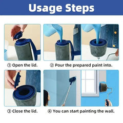 Wall Decorate Painting Roller Brush Set Paint Runner Pro Brush Kit Multifunctional House Paint Rollers Runner Pro Tools Set