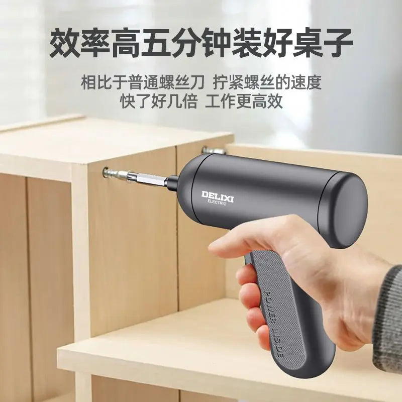 Multifunctional Cordless Electric Screwdriver, Rechargeable Set, Professional Household Small Fully Automatic Screwdriver Tool