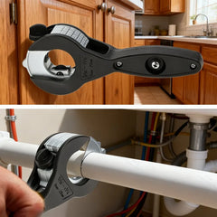 Ratchet Pipe Cutter Hand Tool Cuts Copper Aluminum Iron Stainless Steel PPR PE Pipes for Plumbing Repair and DIY Projects