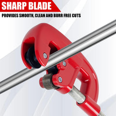 Pipe Cutter Tool Metal Tube Cutter Heavy Duty Tubing Cutting Tool with Blade Precise Plumber Galvanized Pipe Cutting Tool