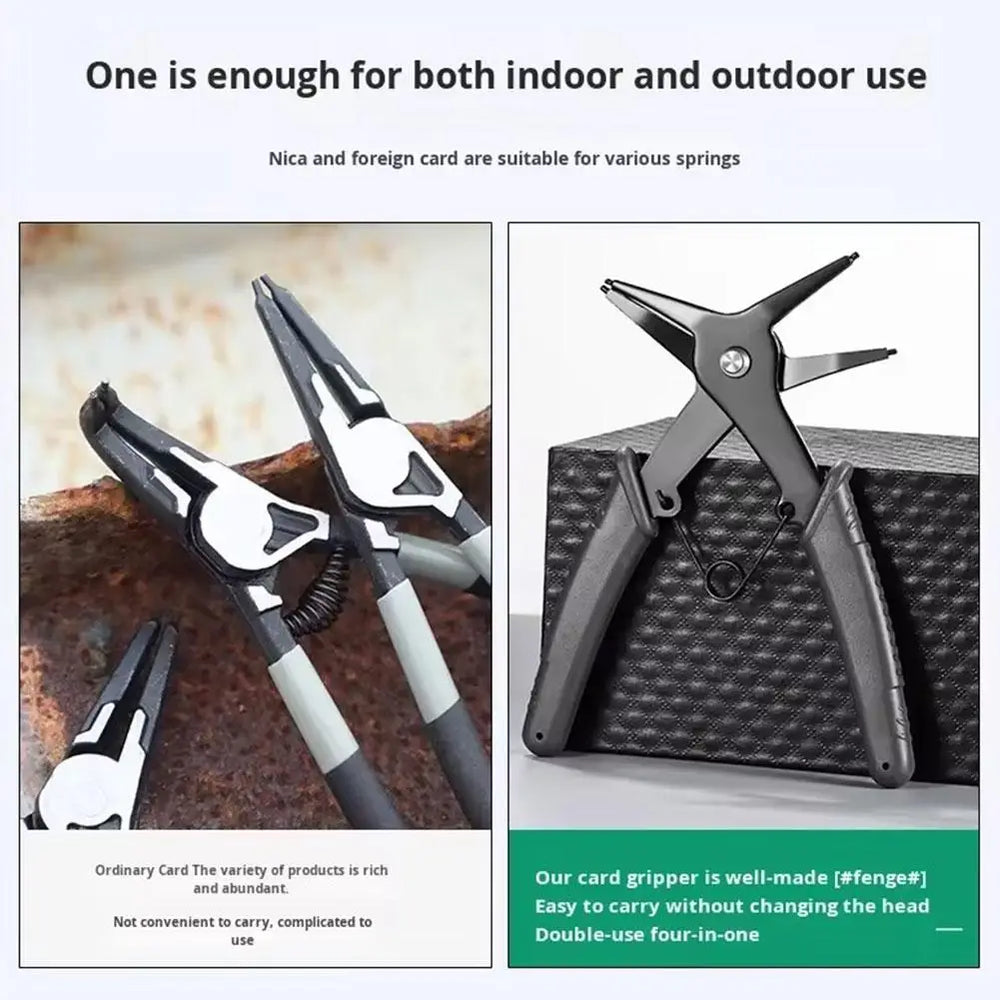 Snap Ring Plier Type Circlip Pliers Multifunctional Crimp Tool Internal External Ring Remover Retaining Circlip Pliers Hand Tool
