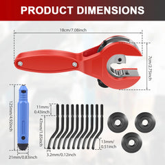 Ratcheting Pipe Cutter Tool Ratchet Type Tube Pipe Cutter Fast Tube Cutting Tool for Cutting 5/16 to 1 1/8 Inches PVC Stainless