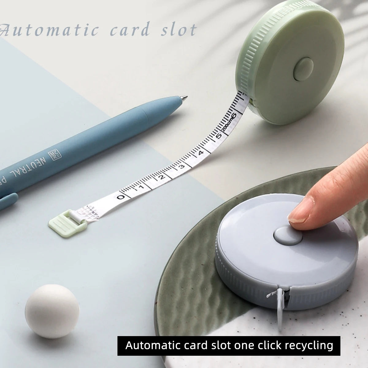 1.5M Retractable Tape Measure Cute CM/In Measuring Tool Portable Ruler Measure Mini PP Tape Measure Irregular object Measurement