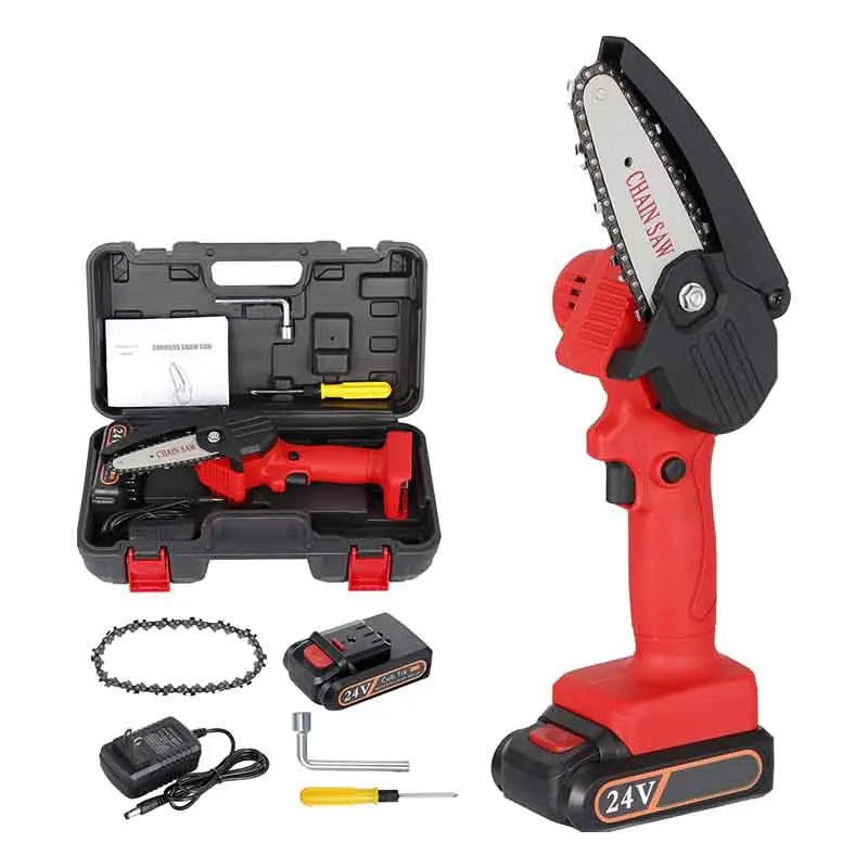 Top Sale Mini Electric Chain Saw 4inch 21v Small Portable One-Hand Handheld Rechargeable Operated Battery Power Chainsaw