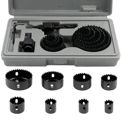 11pcs/set Hole Saw Cutting Set Kit Tools 19-64mm Wood Metal Alloys Circular Round with Case