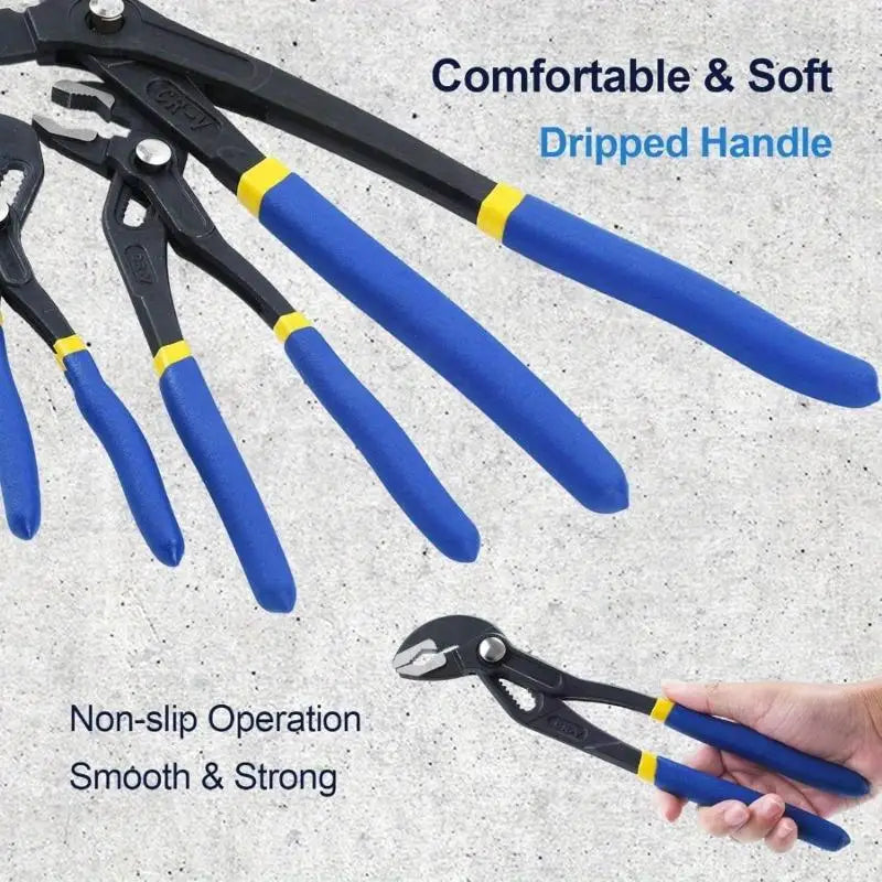 3Pcs/ Set Quick Release Water Pump Pliers 7 10 16-inch Adjustable Groove Joint Pliers Set