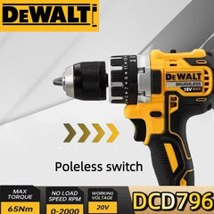 Dewalt DCD796 Cordless Brushless Impact Drill Brushless Drive Compact Drill Rechargeable Portable Power Tools