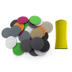 1 Inch Hand Sanding Block 25MM Sanding Disc Sandpaper Hook Loop Mixed Set