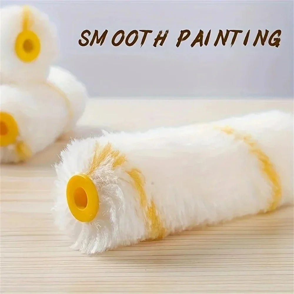 10pcs Wall Painting Tool Paint Roller Brush Kit Small Roller Bracket For Professional-Looking Walls Hotel Restaurant Commercial