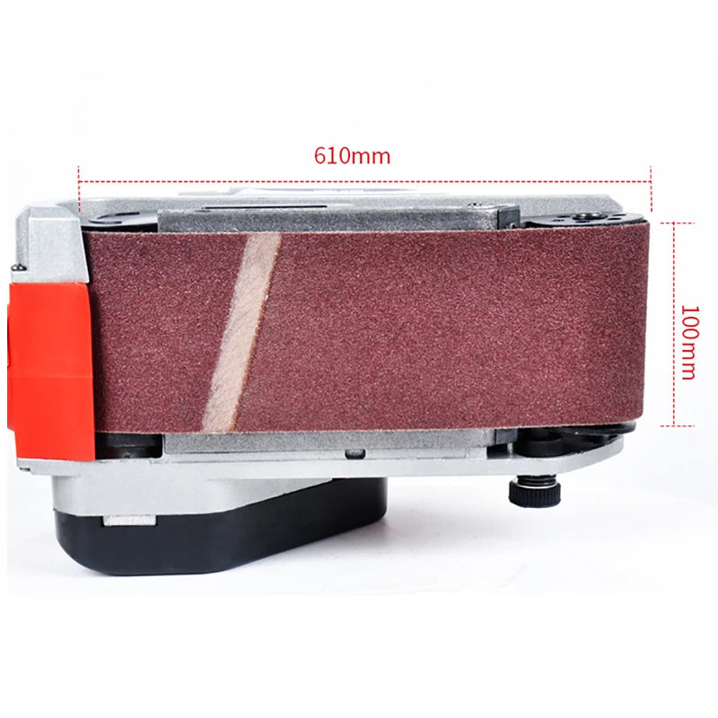 Electric Belt Sander Handheld Sanding Belt Machine Wood Furniture Putty Sanding Machine Polishing Machine Woodworking Tools