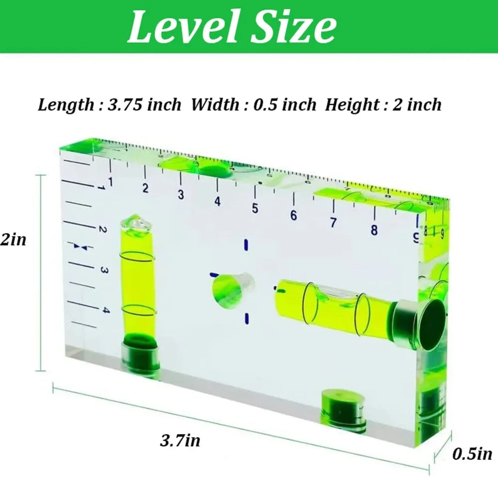 High Transparent Magnetic Level Bubble Mini Spirit Level with Three Strong Magnets Fitting for Construction Household