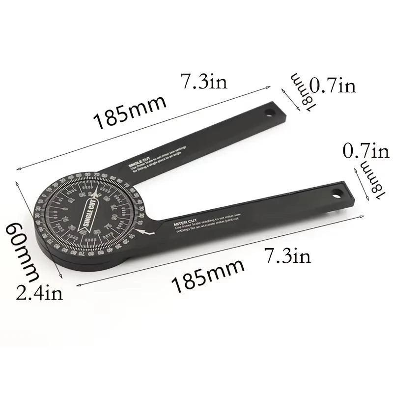 Miter Saw Protractor Featuring Precision Laser-Inside Outside Miter Angle Finder for Carpenters Plumbers and All Building Trades
