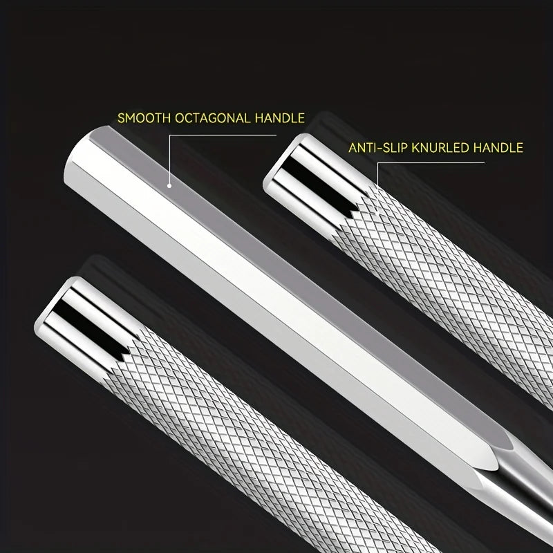 High Hardness Center Punch Non-slip Handle Tapered Punch Point Punch Locator Metal Drill Mark Center Punch Fitter's Chisel Punch