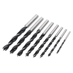 8pcs 3-10mm Twist Dril Bit Set Brad Point Wood Drill Bits Titanium Coated Woodworking Metal Drilling Bit Tools
