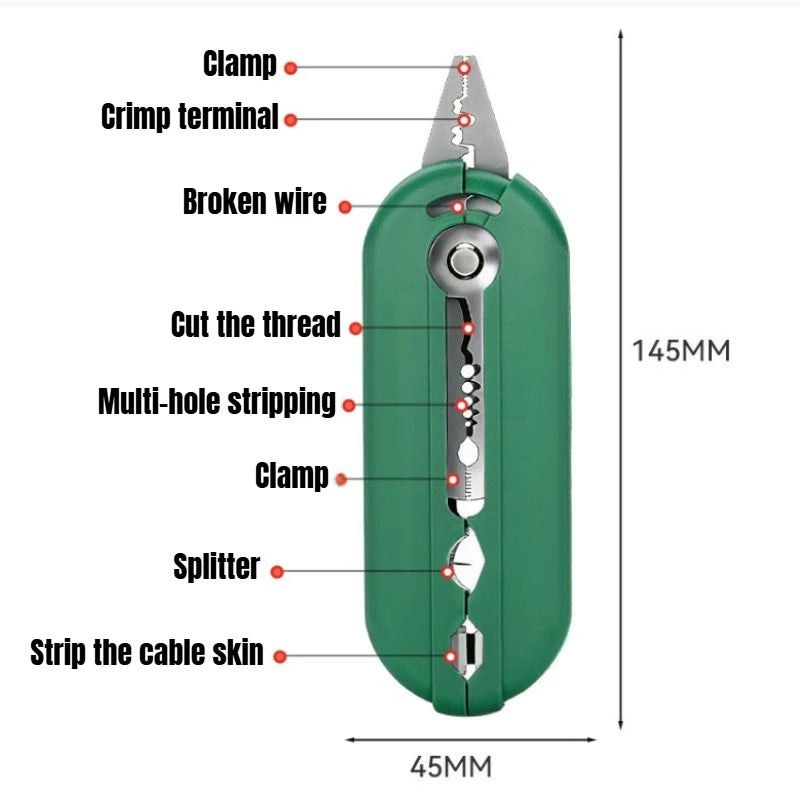 Electrician Pliers Wire Stripper, Cutter & Separator – Durable Sharp Tool for DIY Cable Repair, Easy To Use Wire Stripper Pliers