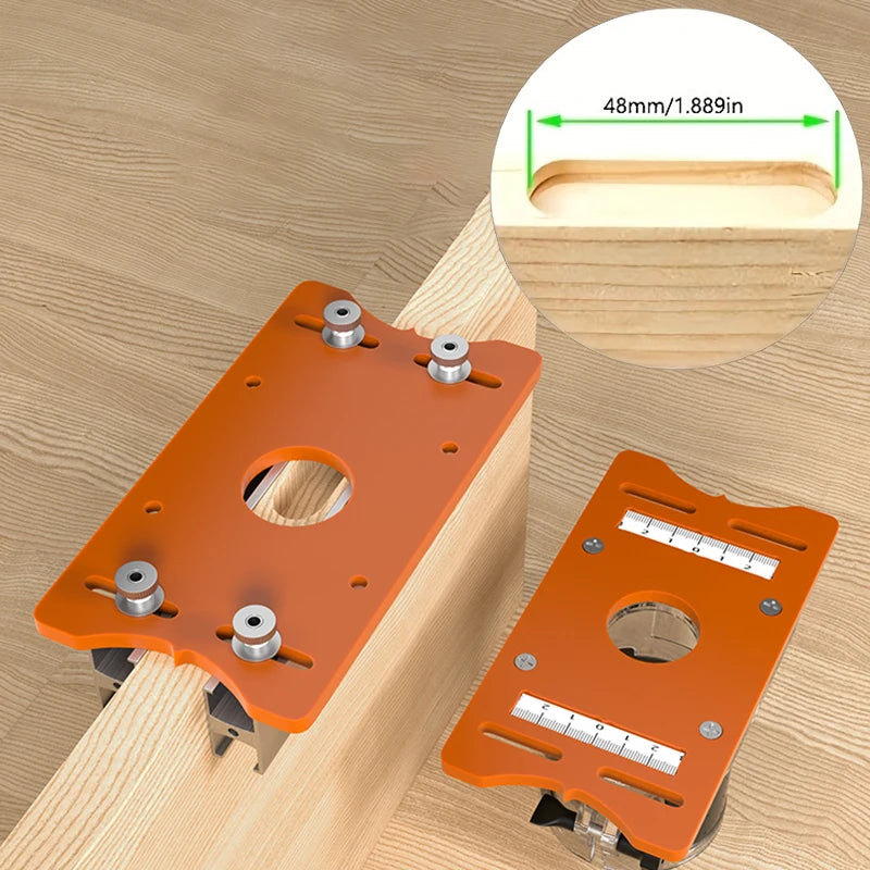 Wood Router Slotting Locator Tool 2 in 1 Slotted Base & Fastening Bracket Handheld Edge Trimmer Milling Cutting