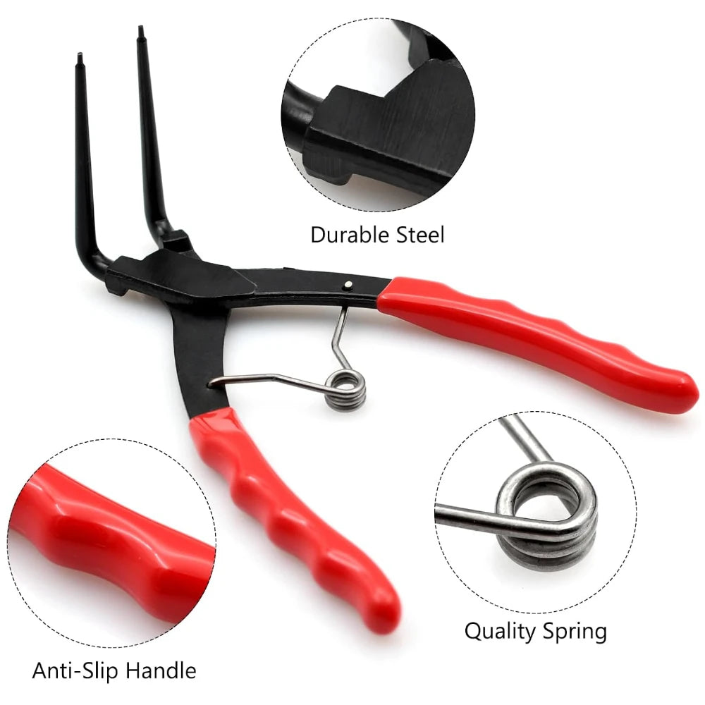 Snap Ring Pliers 90 Degree Long Nose Pliers Internal Master Cylinder Heavy Duty Retaining Ring Plier Pliers Bent Lock Circlip