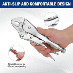 5 /7/10 Inch Locking Plier,Heavy-duty Powerful Curved Jaw Pliers,Multifunctional Pressure Pliers,Spanner Wrench Plier Lock Tools
