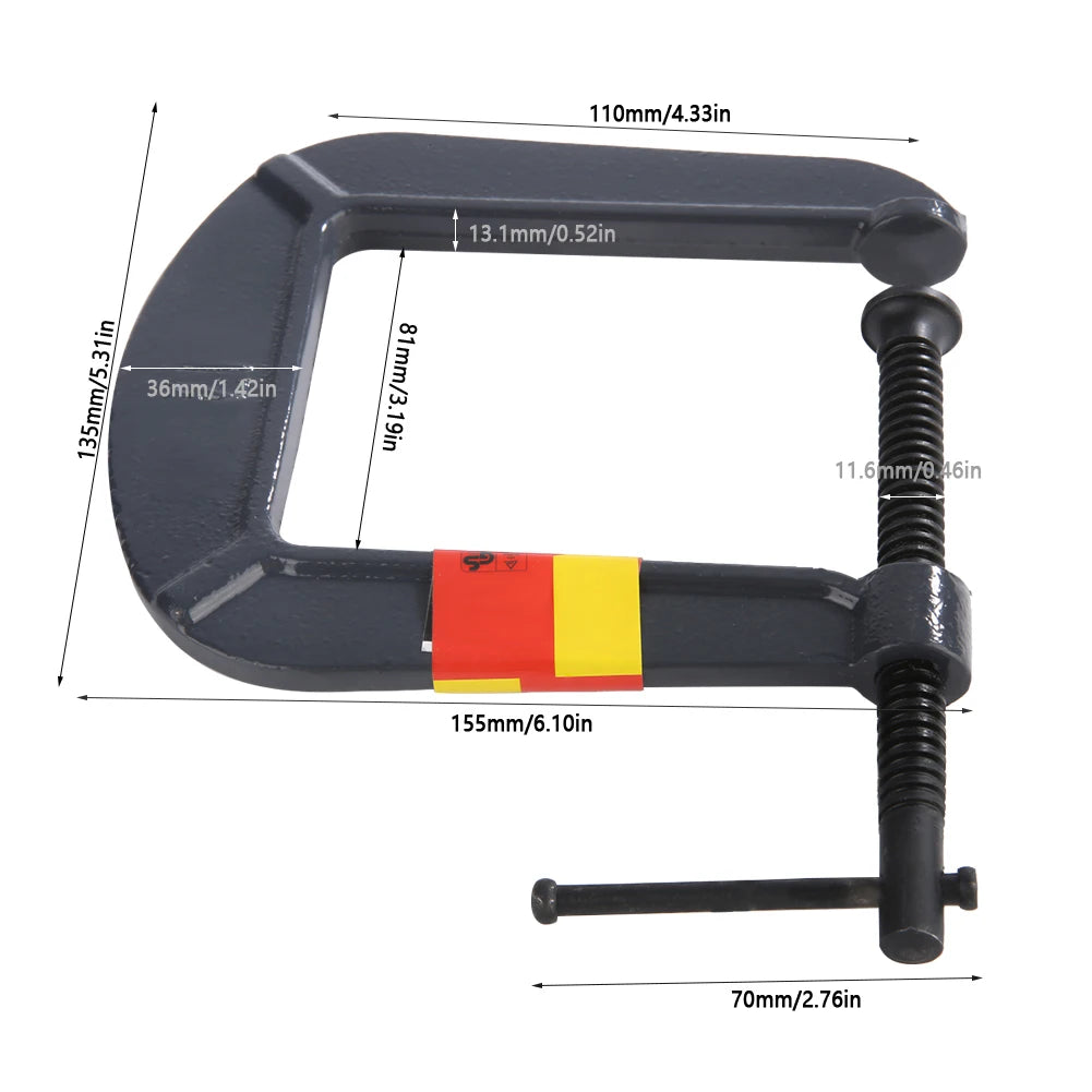 C Clamp C Clamp Vise Carpentry Clamp Woodworking Clamp Heavy Duty  Type Woodworking C Clamp DIY Carpentry Clamping Device