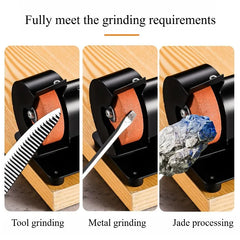 Electric Grinding Wheel Machine 220V Mini Desktop Snag Grinding Multi-functional Polishing Sharpening for Knife Metal Jade Etc.