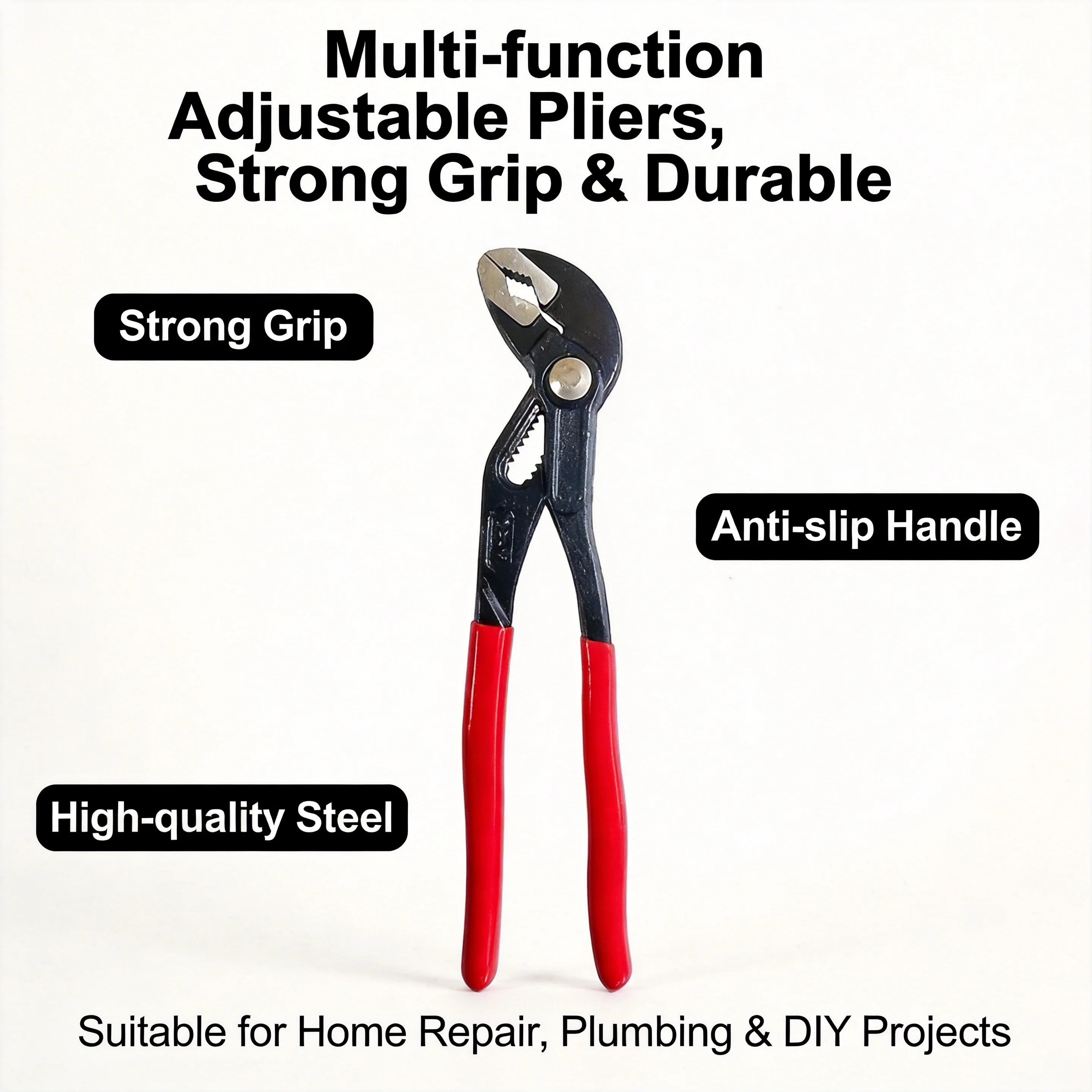 7 Inch Quick Adjust V Jaw Tongue Groove Pliers - Universal Plumbing Pliers & Water Pump Pliers for Efficient Plumbing Work