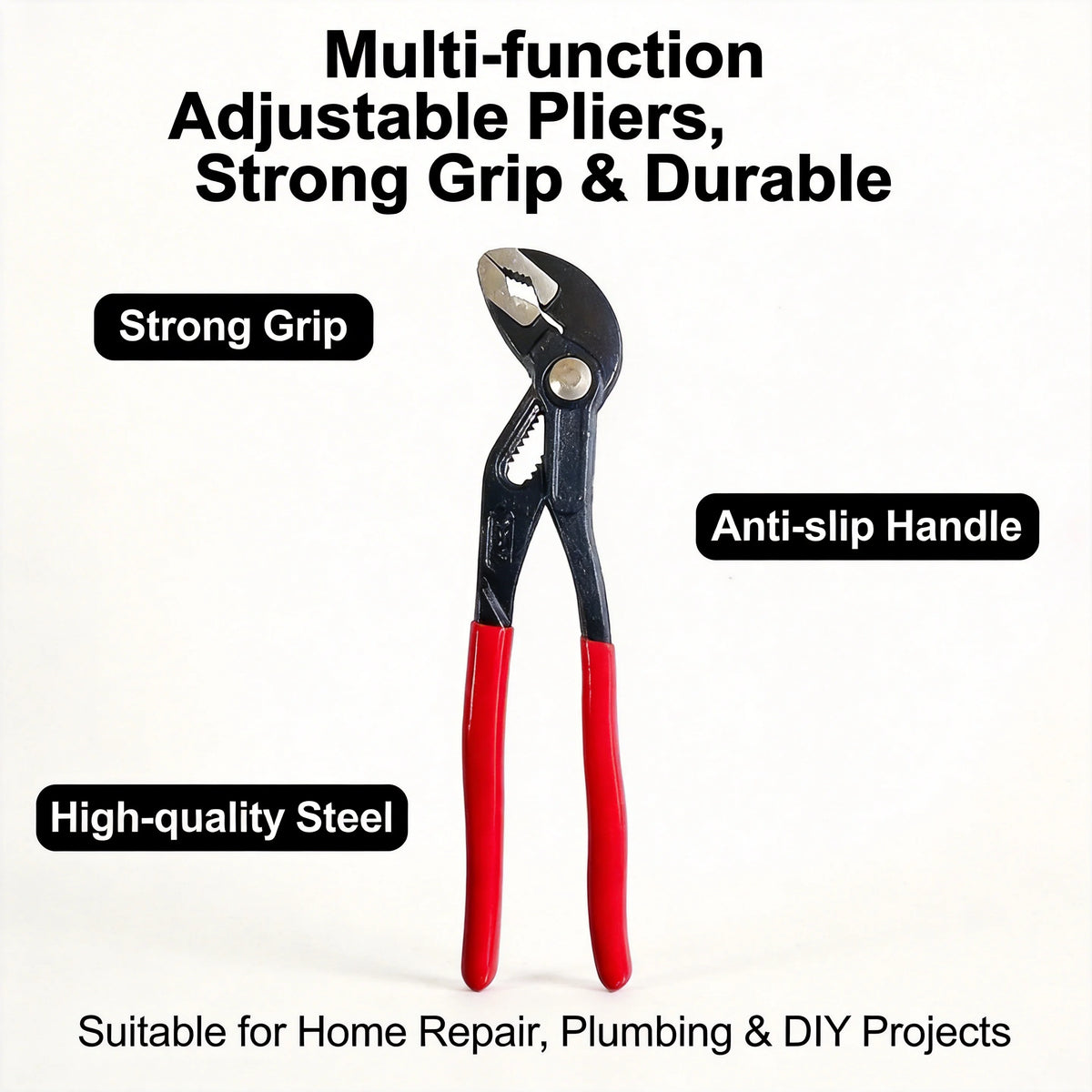7 Inch Quick Adjust V Jaw Tongue Groove Pliers - Universal Plumbing Pliers & Water Pump Pliers for Efficient Plumbing Work