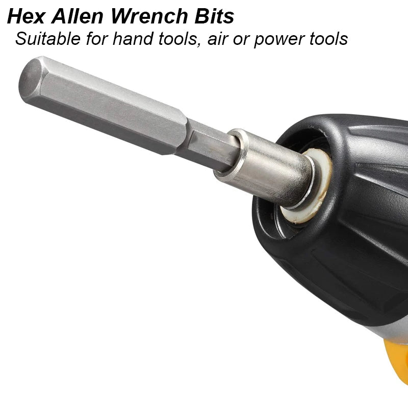 Hex Allen Wrench Bit Set Metric Imperial SAE Screwdriver Electric Power Drill Adapter Driver Key Socket Security Magnetic Tip