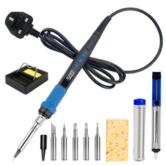 Soldering iron kit, 80W 110V LED digital soldering iron, with ceramic heater, portable soldering tool set