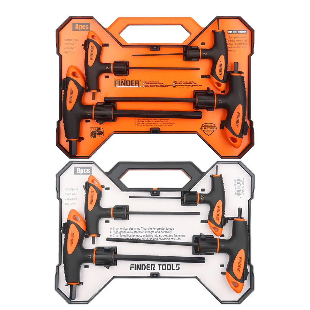 T Handle Allen Wrench Set Metric, Thandle Tee Handle Allen Hex Key Set, 2 2.5 3 4 5 6 8 10mm,8 Pcs HeavyDuty Excellent Set