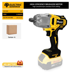 Electric Goddess 1800NM Brushless Electric Impact Wrench Cordless High Torque Car Repair Dewalt 20V