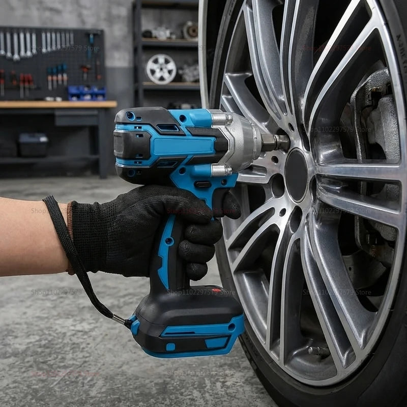 Cordless Electric Impact Wrench Brushless Hand Drill No Battery Heavy Duty Power Tool for Automotive Construction Repair and DIY